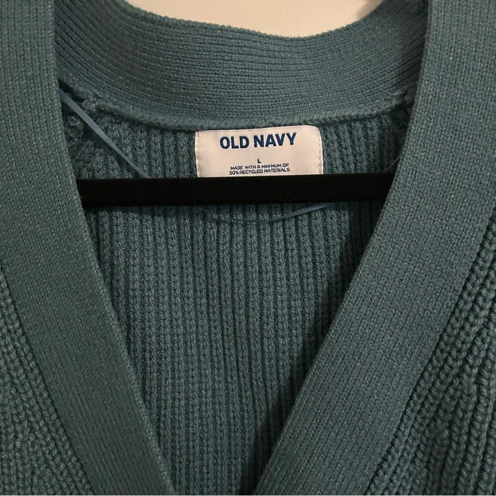 Old Navy Teal Button Down Cardigan Sweater - Picture 2 of 5